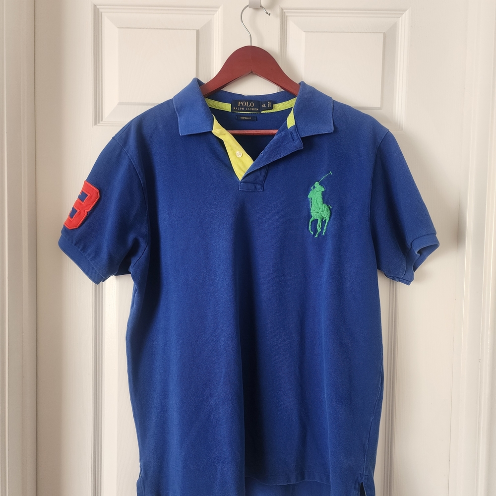 Ralph Lauren Blue Custom Fit Polo - Iconic, Preppy, & Sporty, Modern Academia